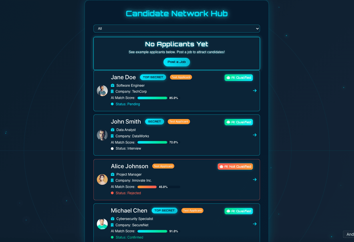 HiredAI Candidate Matching Dashboard